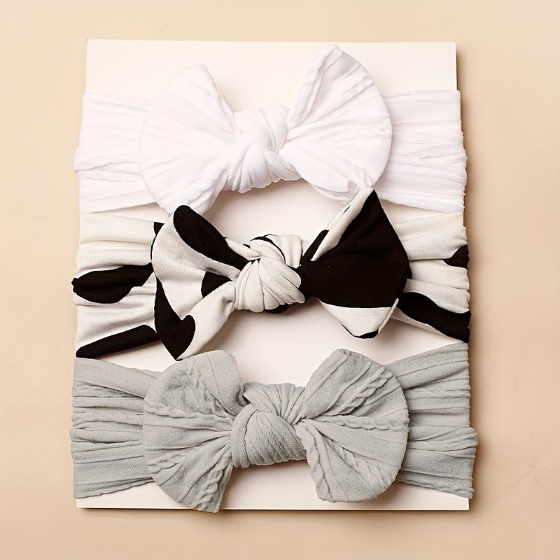3er Set Stirnbänder Cleo mit Schleife