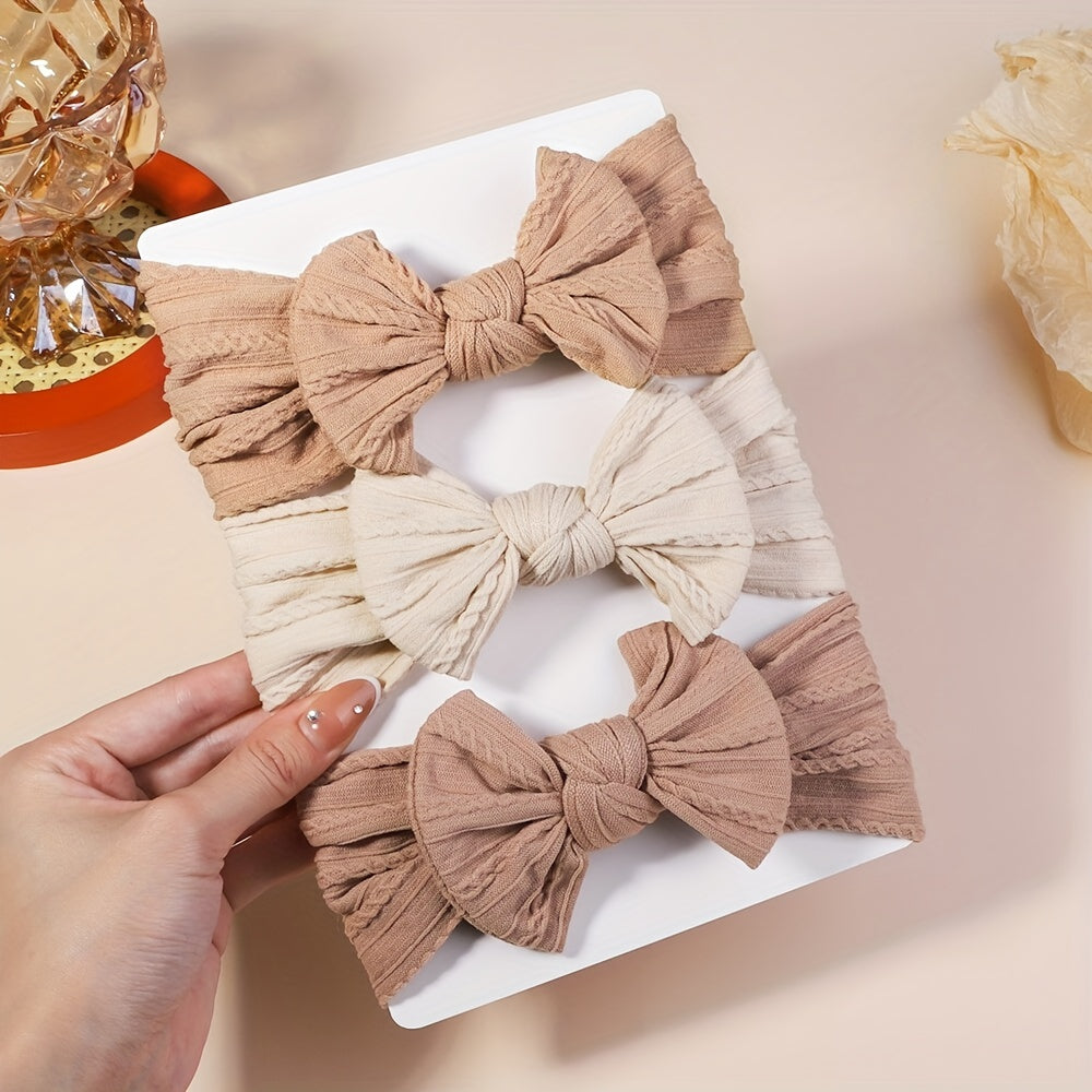 3er Set Stirnbänder Zoe mit Schleife