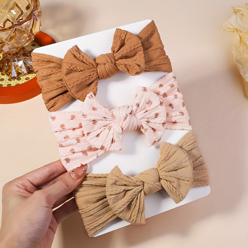 3er Set Stirnbänder Zoe mit Schleife