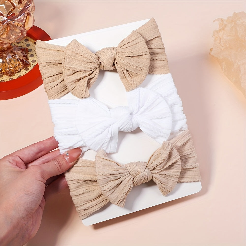 3er Set Stirnbänder Zoe mit Schleife