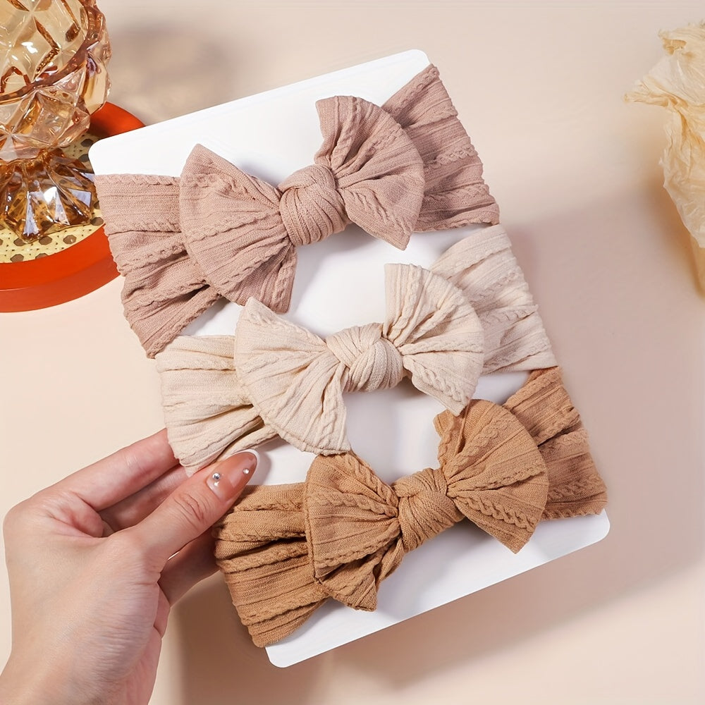 3er Set Stirnbänder Zoe mit Schleife