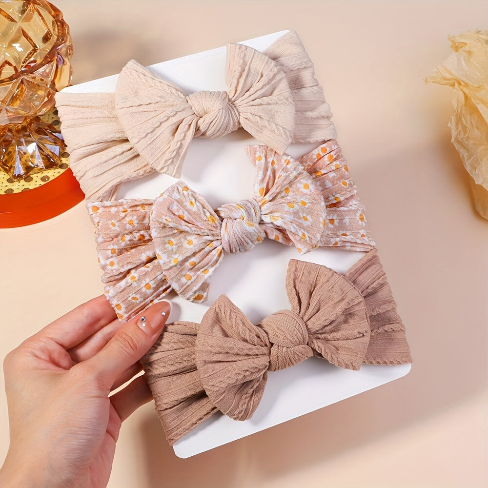 3er Set Stirnbänder Zoe mit Schleife