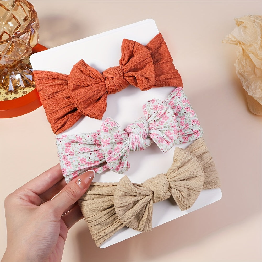 3er Set Stirnbänder Zoe mit Schleife