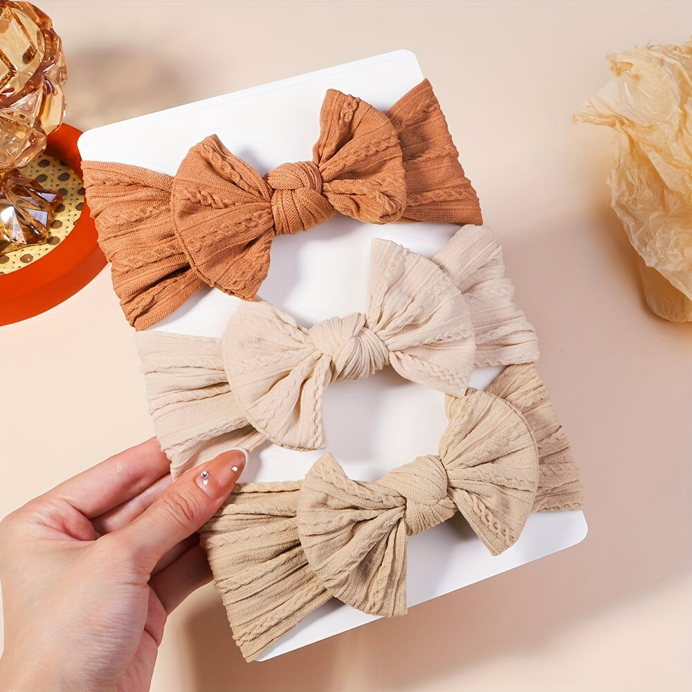 3er Set Stirnbänder Zoe mit Schleife